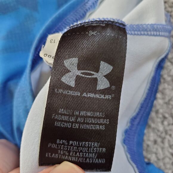 Under Armour shirt Mens Medium Blue Captain America Marvel Compression Gym - Picture 10 of 10